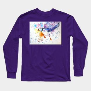 Colourful Flying Puffin Long Sleeve T-Shirt